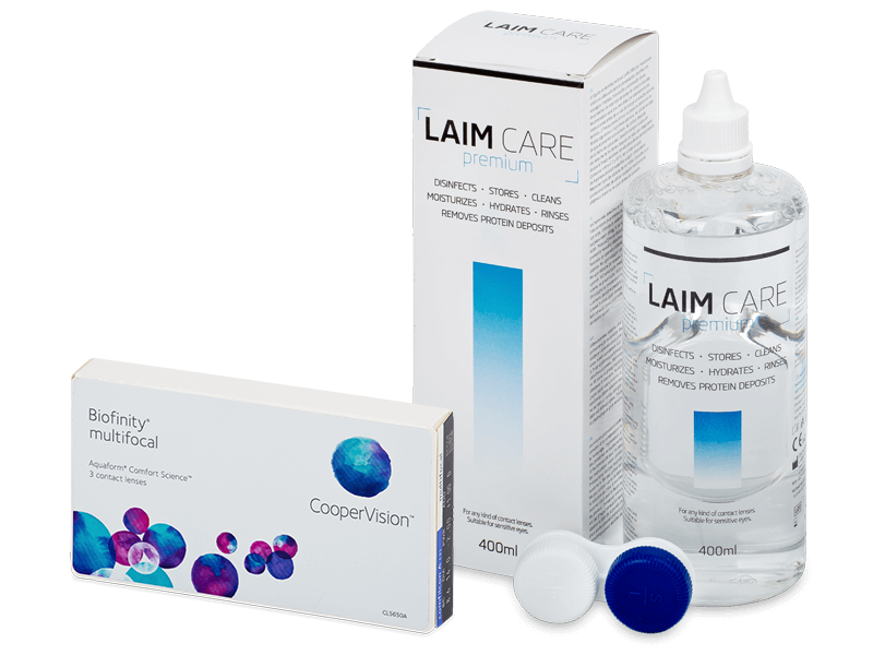 Biofinity Multifocal (3 lenses) + Laim Care Solution 400 ml