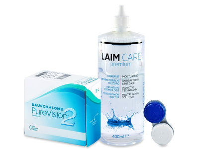 PureVision 2 (6 lenses) + Laim Care Solution 400 ml