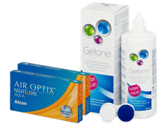 Air Optix Night and Day Aqua (2x3 lenses) + Gelone Solution 360 ml