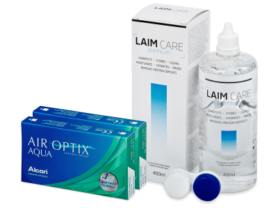 Air Optix Aqua (2x 3 lenses) + Laim Care Solution 400 ml