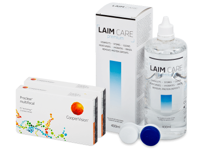 Proclear Multifocal (2x 3 lenses) + Laim Care Solution 400 ml