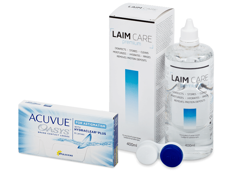 Acuvue Oasys for Astigmatism (6 lenses) + Laim-Care Solution 400ml