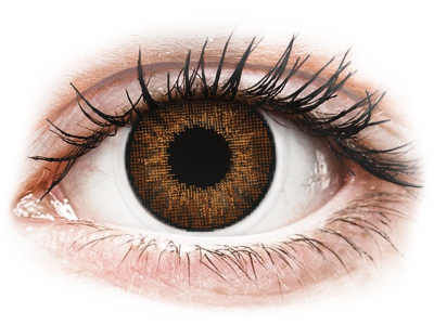Brown contact lenses - natural effect - power - Air Optix (2 monthly coloured lenses)