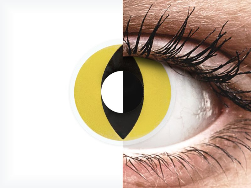 Yellow Cat Eye ColourVUE Crazy Lenses (2 lenses) | Alensa UK