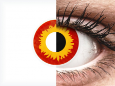 Red and Yellow Wildfire contact lenses - ColourVue Crazy (2 coloured lenses)