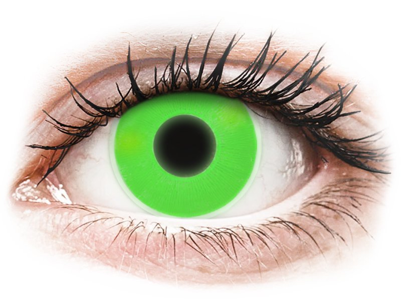 Green Glow contact lenses - ColourVue Crazy (2 coloured lenses)