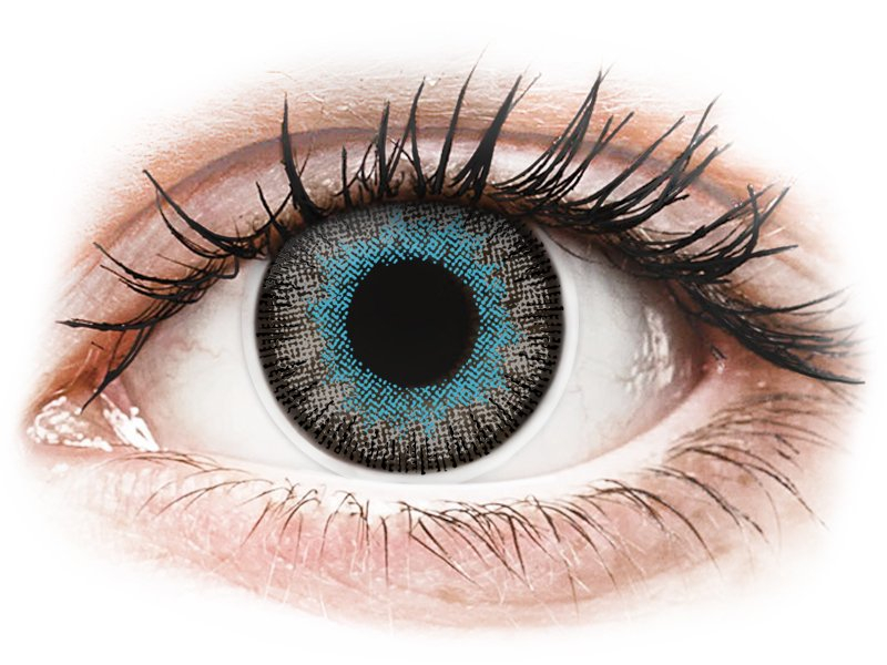 Blue Grey Fusion contact lenses - power - ColourVue (2 coloured lenses)
