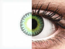 Green Yellow Fusion contact lenses - power - ColourVue (2 coloured lenses)