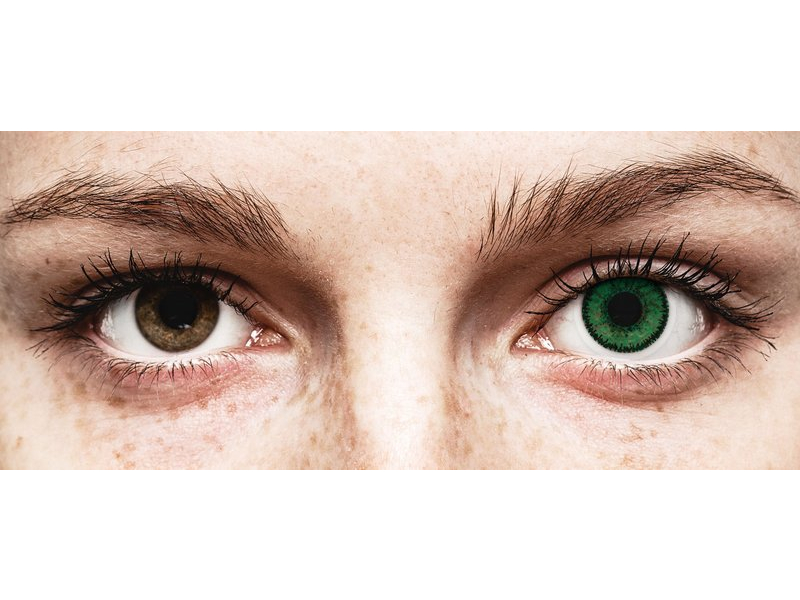 Green Emerald contact lenses - SofLens Natural Colors - Power (2 monthly coloured lenses)