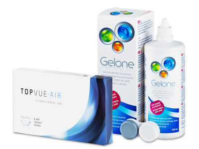 TopVue Air (6 lenses) + Gelone Solution 360 ml