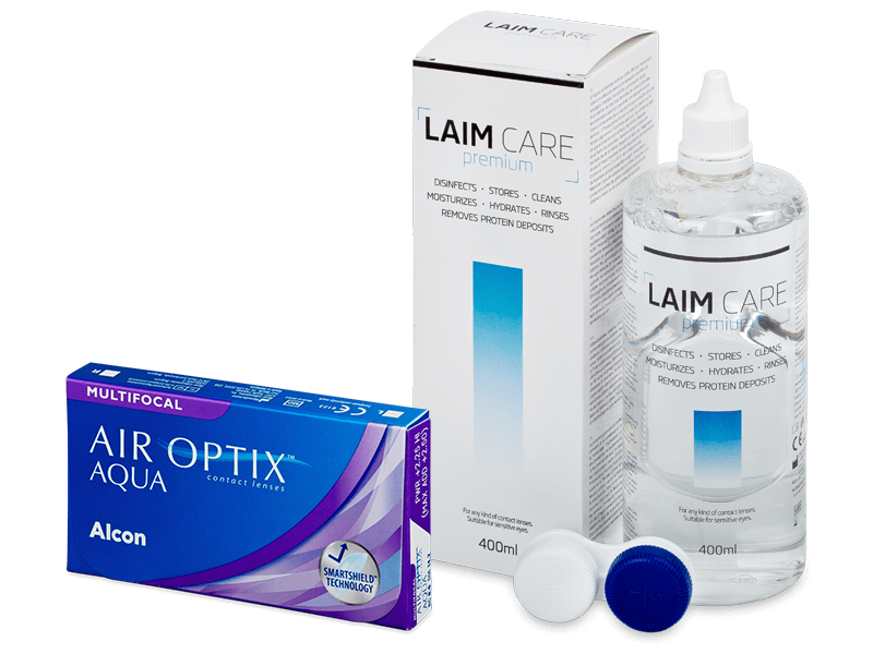 Air Optix Aqua Multifocal (6 lenses) + Laim Care Solution 400 ml