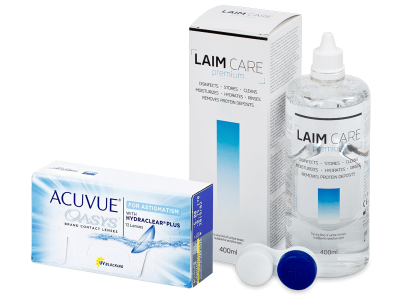 Acuvue Oasys for Astigmatism (12 lenses) + Laim Care Solution 400 ml