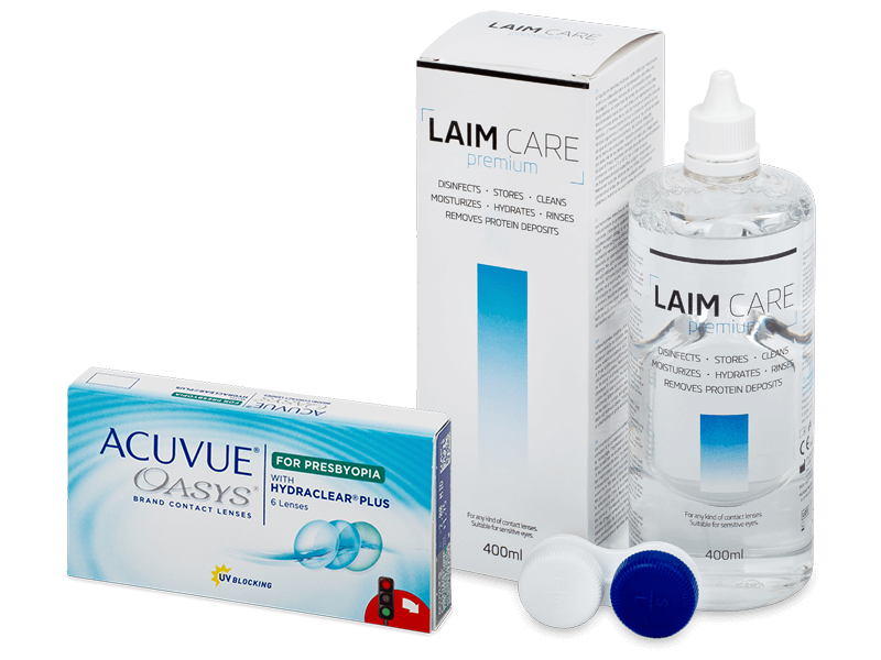 Acuvue Oasys for Presbyopia (6 lenses) + Laim Care Solution 400 ml