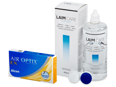 Air Optix EX (3 lenses) + Laim Care Solution 400 ml