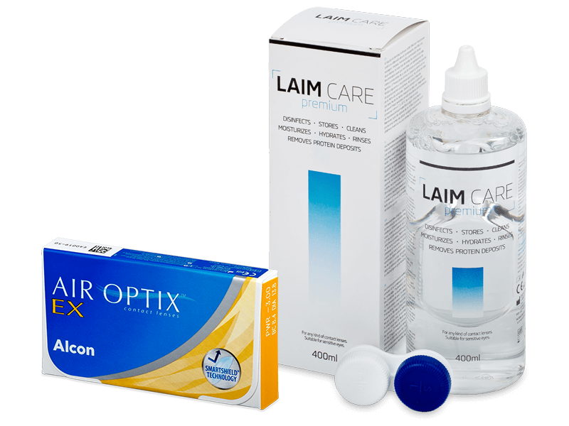 Air Optix EX (3 lenses) + Laim-Care Solution 400 ml