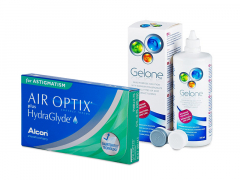 Air Optix plus HydraGlyde for Astigmatism (6 lenses) + Gelone Solution 360 ml