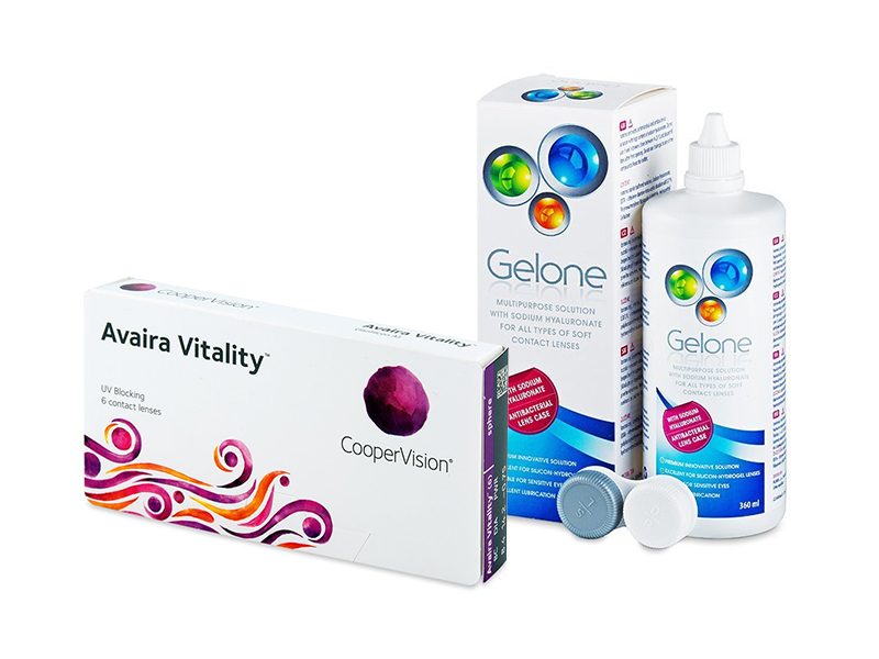 Avaira Vitality (6 lenses) + Gelone Solution 360 ml