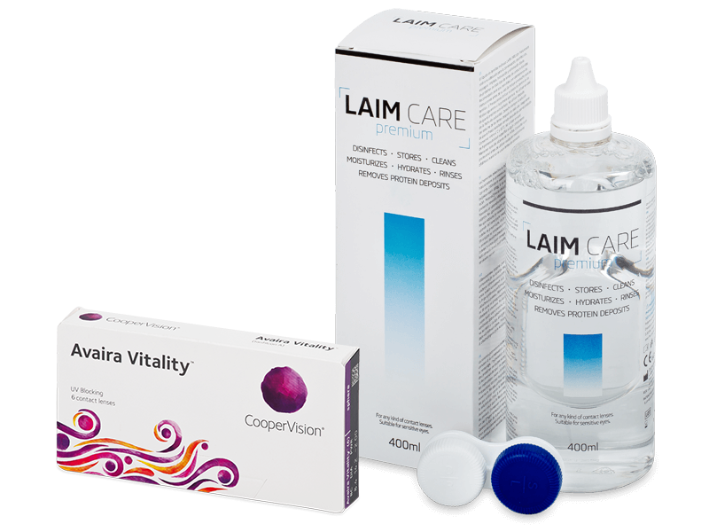 Avaira Vitality (6 lenses) + Laim Care Solution 400 ml