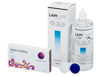 Avaira Vitality Toric (3 lenses) + Laim Care Solution 400 ml