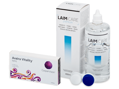 Avaira Vitality Toric (6 lenses) + Laim Care Solution 400 ml