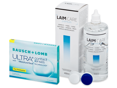 Bausch + Lomb ULTRA for Presbyopia (3 lenses) + Laim Care Solution 400 ml