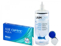 Air Optix Aqua (6 lenses) + Laim Care Solution 400 ml