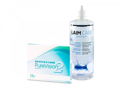 PureVision 2 (3 lenses) + Laim-Care Solution 400 ml