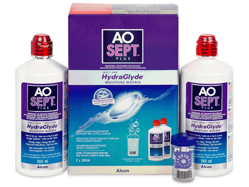 AO SEPT PLUS HydraGlyde Solution 2x 360 ml 