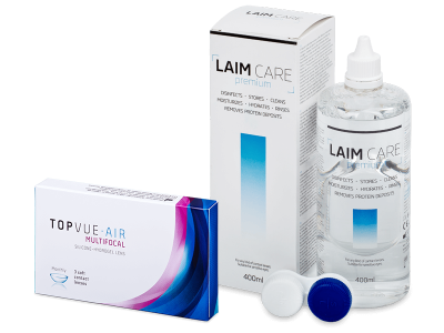 TopVue Air Multifocal (3 lenses) + Laim Care Solution 400 ml