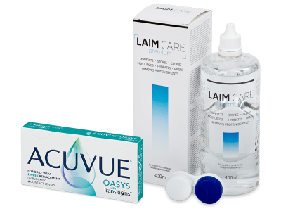 Acuvue Oasys with Transitions (6 lenses) + Laim Care Solution 400 ml