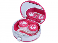 Lens Case with Flask Shape - Pink 