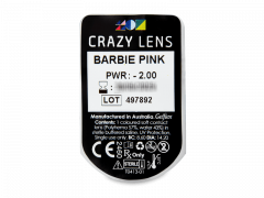 CRAZY LENS - Barbie Pink - power (2 daily coloured lenses)