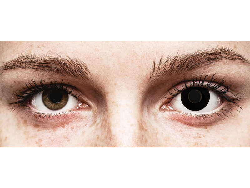 CRAZY LENS - Black Out - power (2 daily coloured lenses)