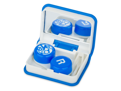 Lens Case with mirror Book - blue 
