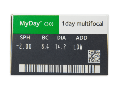 MyDay daily disposable multifocal (30 lenses)