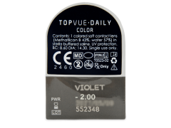 TopVue Daily Color - Violet - power (2 daily coloured lenses)