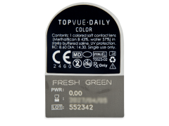 TopVue Daily Color - Fresh Green - plano (2 daily coloured lenses)