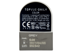 TopVue Daily Color - Grey - plano (2 daily coloured lenses)