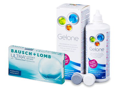 Bausch + Lomb ULTRA Multifocal for Astigmatism (6 lenses) + Gelone Solution 360 ml