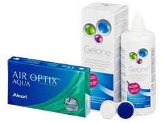 Air Optix Aqua (6 lenses) + Gelone Solution 360 ml